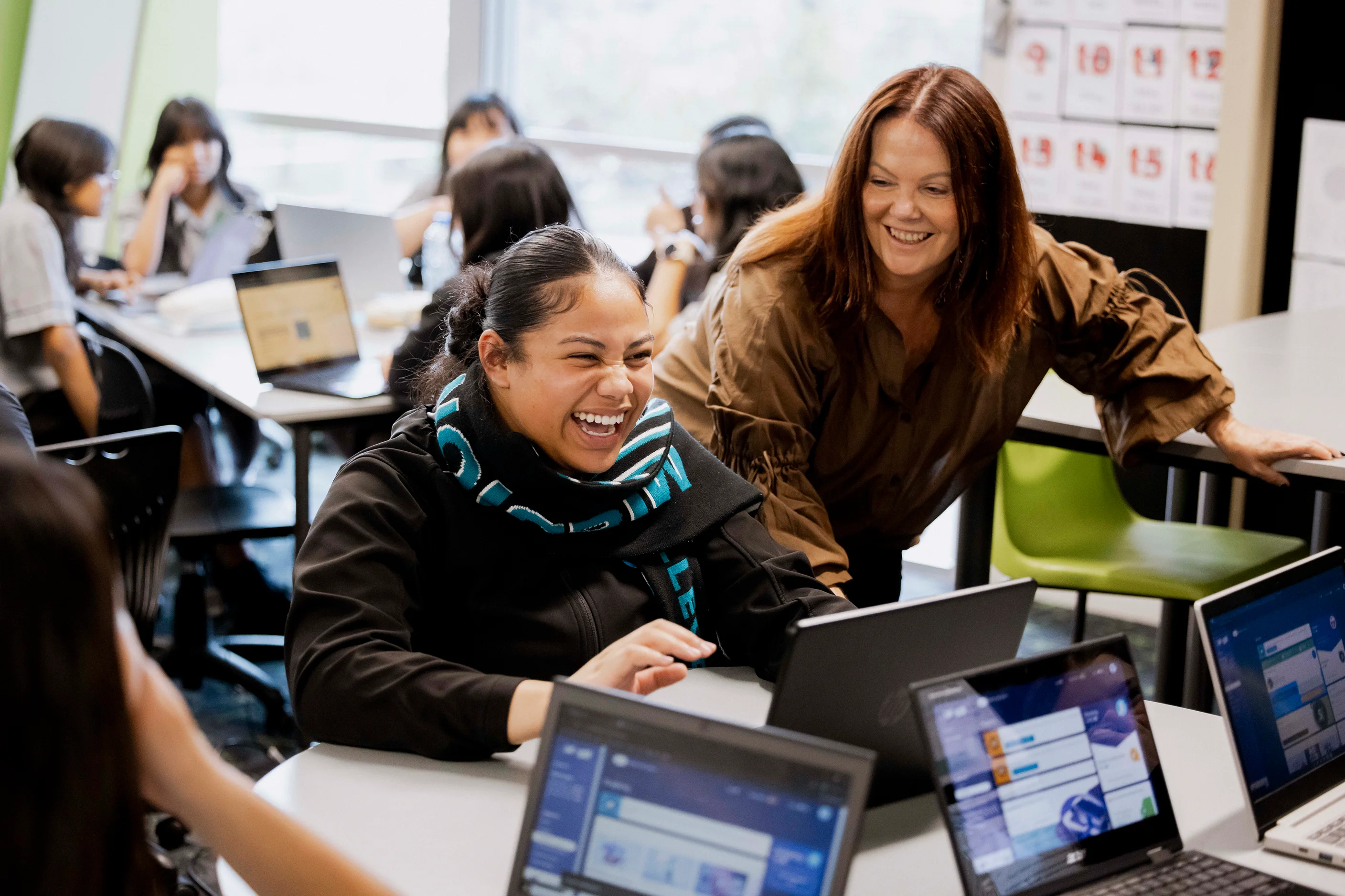 Students walk joyfully with the Partners Life & Banqer CEOs